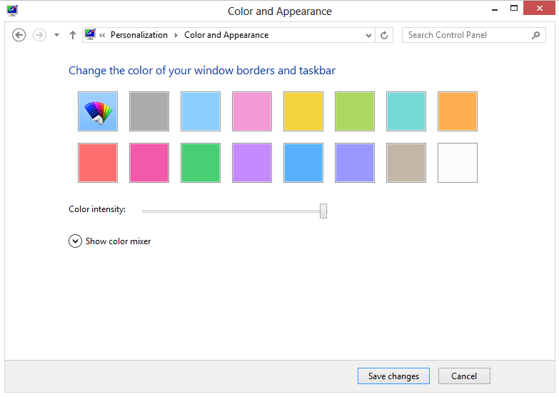 Windows 8 Desktop customisation options